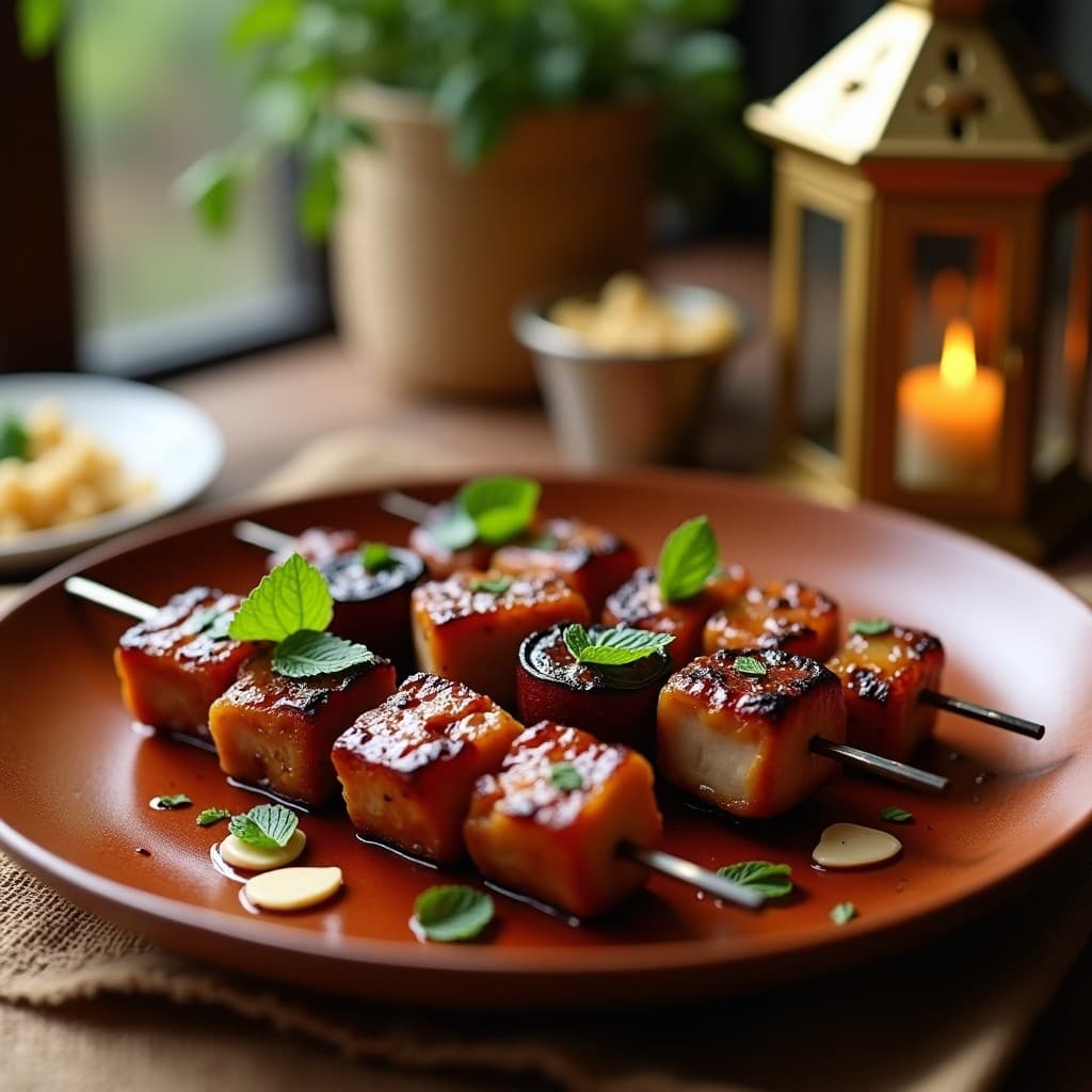 Brochetas de Cordero con Ciruelas Pasas y Almendras: Receta Árabe Gourmet en Grill