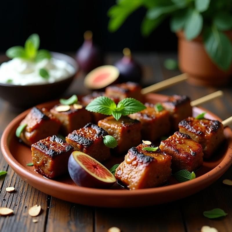 Brochetas de Cordero con Higos y Miel: Receta Aérea en Airfryer con Toque Marroquí