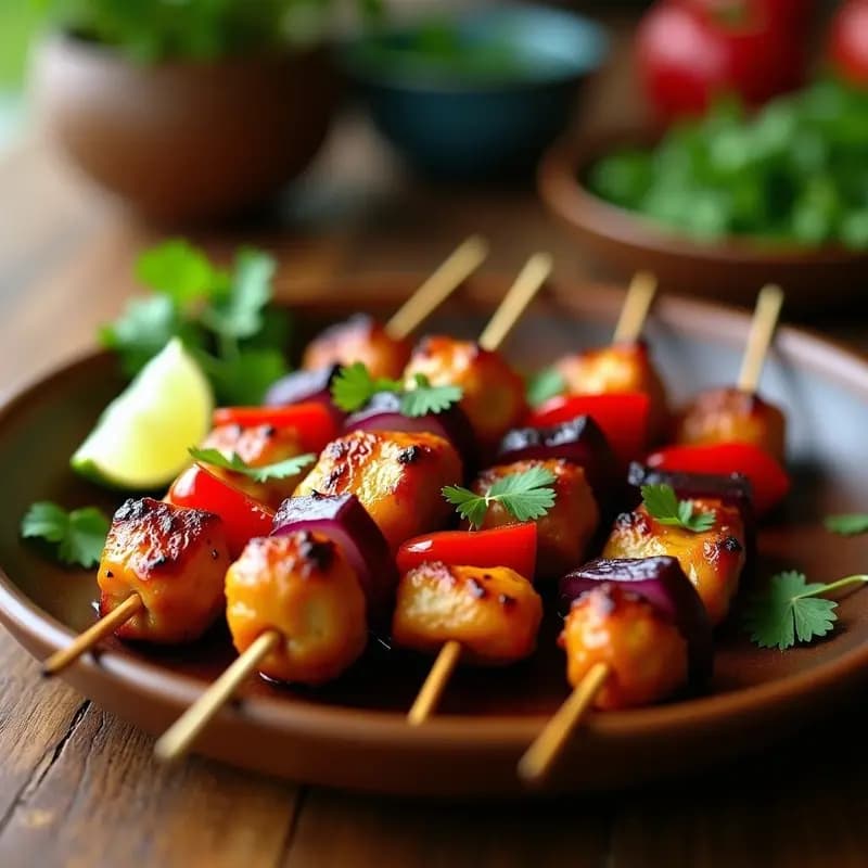 Brochetas de Pollo en Adobo de Guayaba y Chile: Receta Filipina en Airfryer con Toque Dulce-Picante
