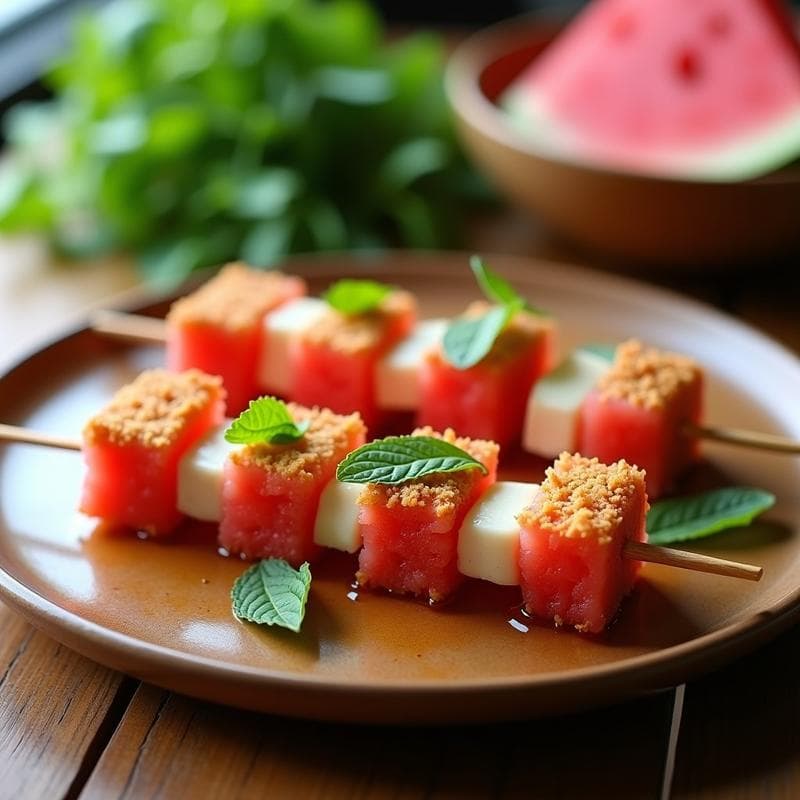 Brochetas de Watermeloon Radish y Queso de Cabra: Receta Califoriana Crujiente en Airfryer