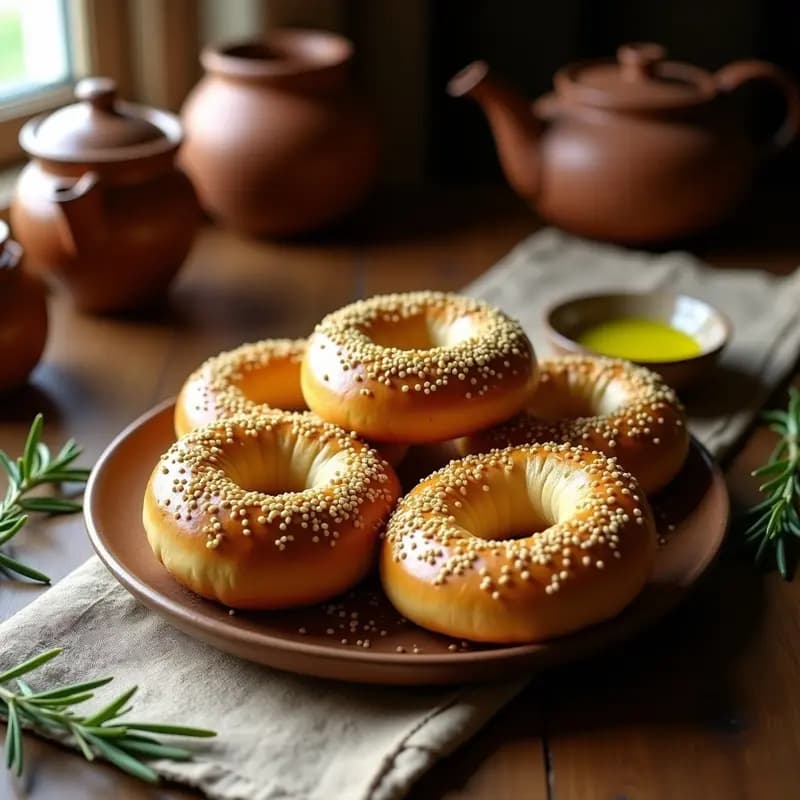 Bublik Ucraniano de Semillas y Ajo: Pan Tradicional Vegano y Alto en Fibra