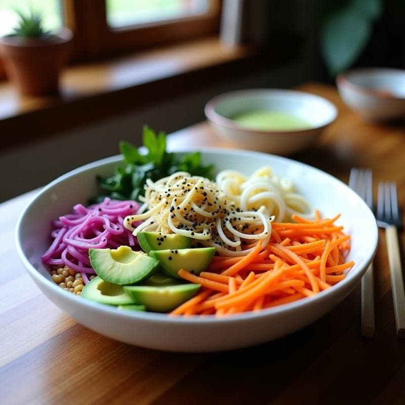 Buddha Bowl de Mijo y Vegetales Fermentados: Receta Vegana con Aderezo de Wasabi