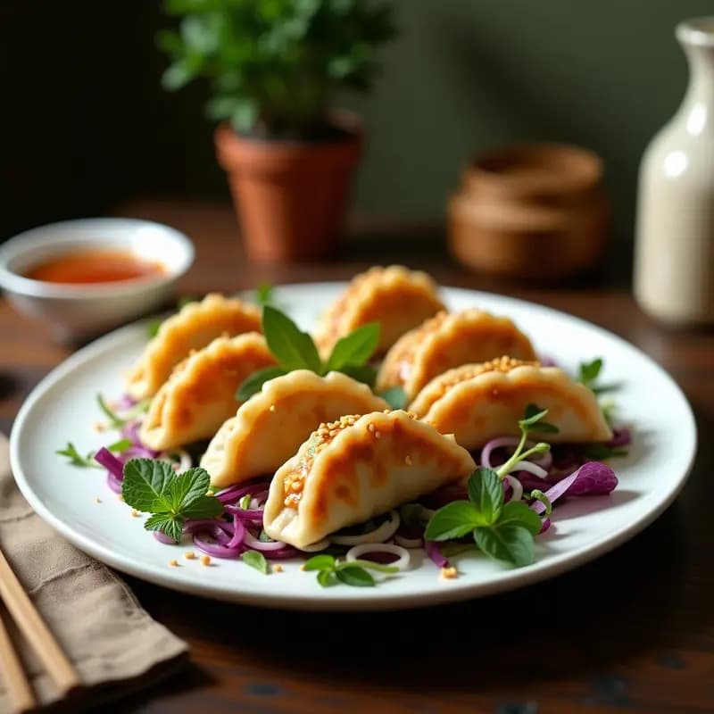 Bun Cha Gyoza: Fusión Japonesa-Vietnamita con Cerdo y Hierbas Frescas
