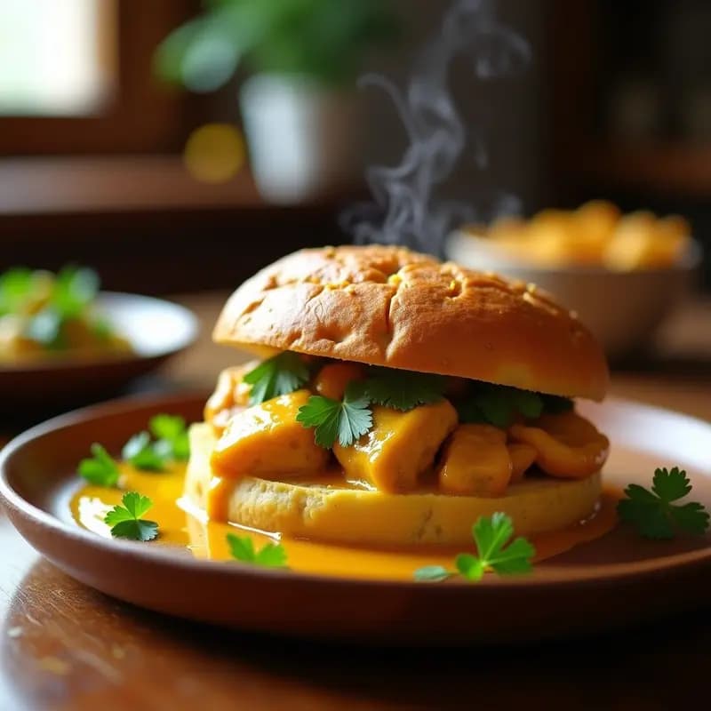 Bunny Chow de Pollo al Curry: Receta Sudamericana en Pan Hueco sin Gluten