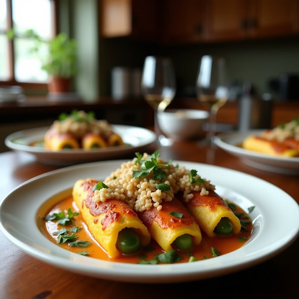 Calabacines Rellenos de Quinoa y Pimientos Asados: Receta Vegana en Airfryer con Toque Mediterráneo