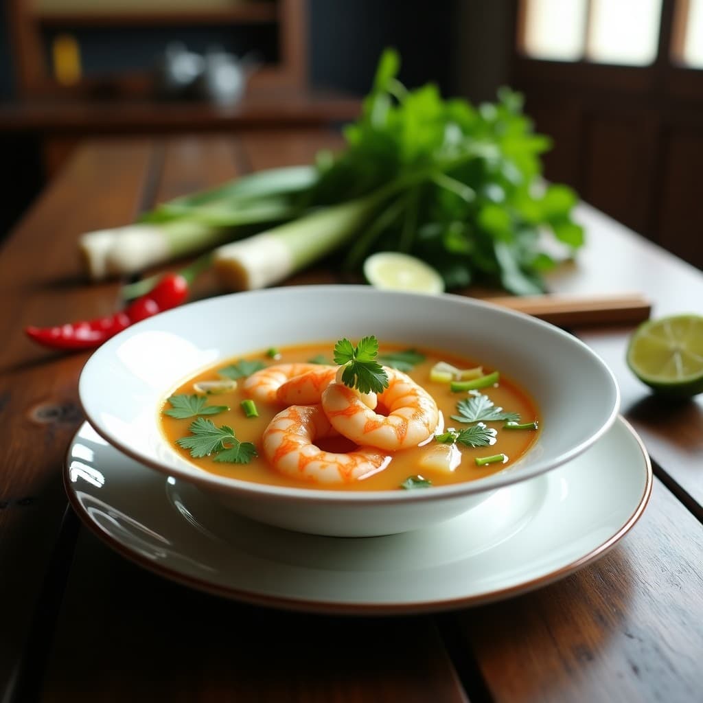 Caldo de Camarones y Limoncillo: Receta Thai en Thermomix con Toque Cítrico