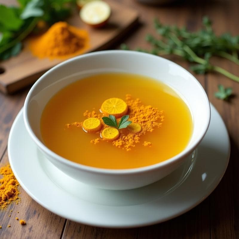Caldo de Huesos con Jengibre y Cúrcuma: Bebida Detox en Olla Exprés Alta en Nutrientes