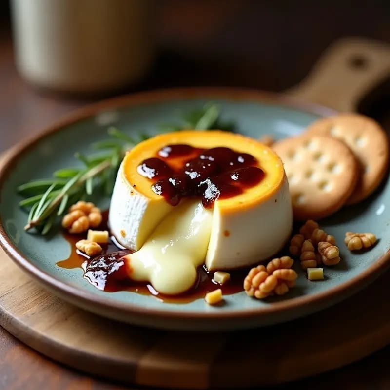 Camembert al Horno con Mermelada de Higos y Nueces: Entrante Francés Keto y Sin Azúcar