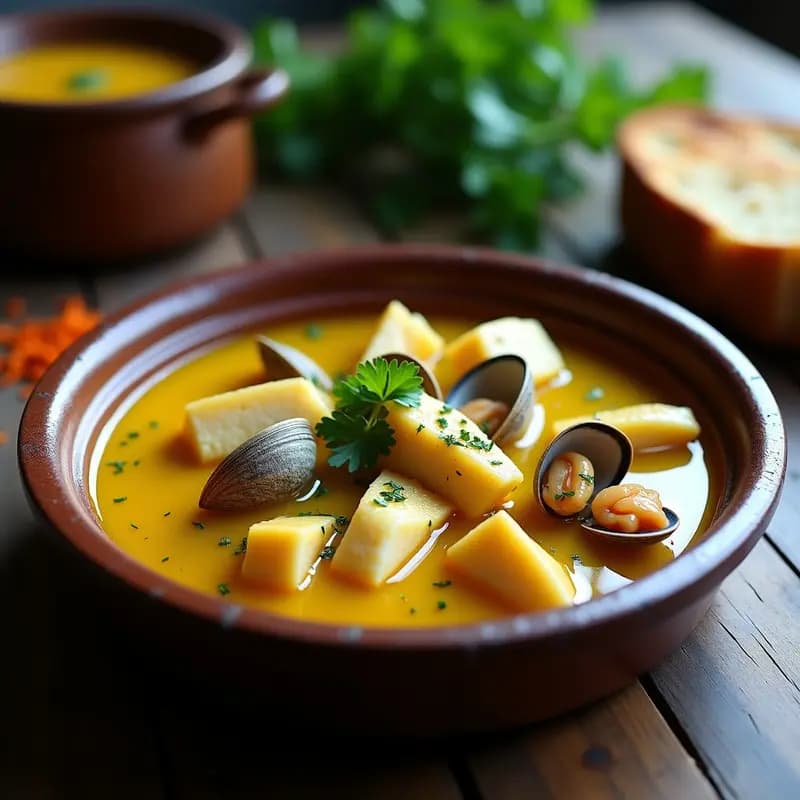 Caudalie de Merluza con Almejas y Azafrán: Receta Vasca de Pescado en 30 Minutos
