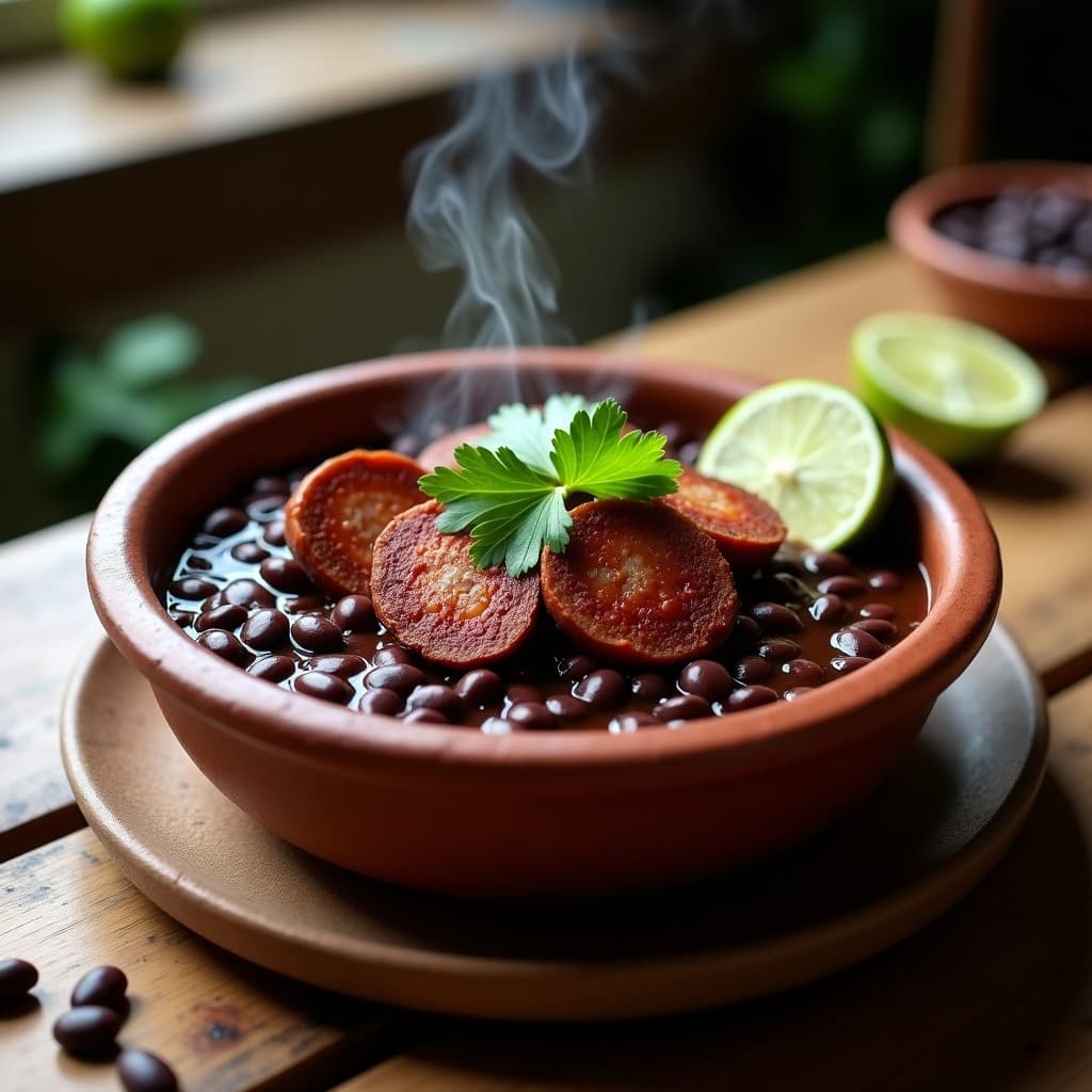 Cazuela de Frijoles Negros y Chorizo de Tempeh: Receta Cubana Vegana en Olla Exprés