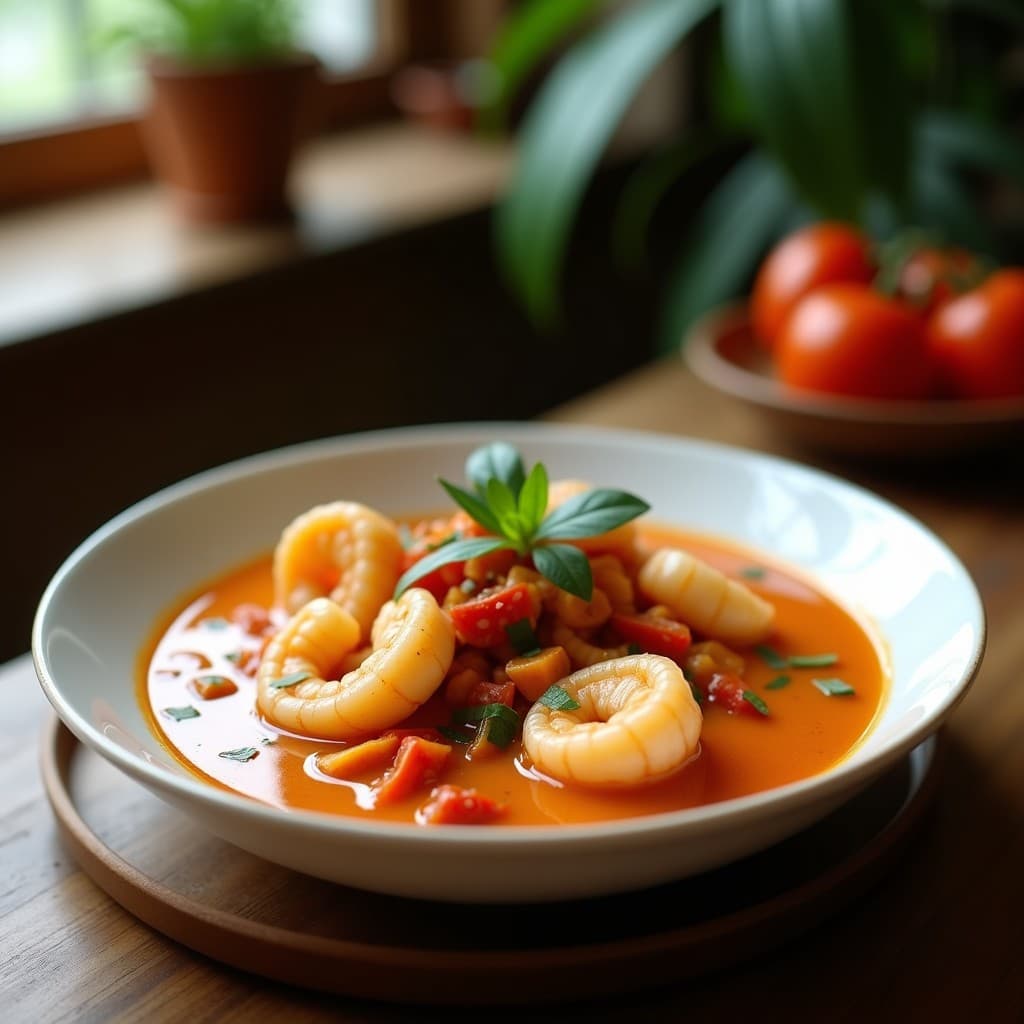 Cazuela de Mariscos con Leche de Coco y Chile de Árbol: Receta Tailandesa en Olla Exprés
