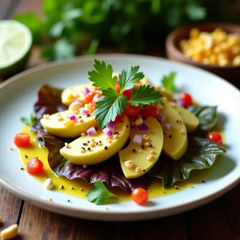 Cebiche Vegano de Corazón de Palma y Aguacate: Receta Alta en Proteína y Sin Cocción