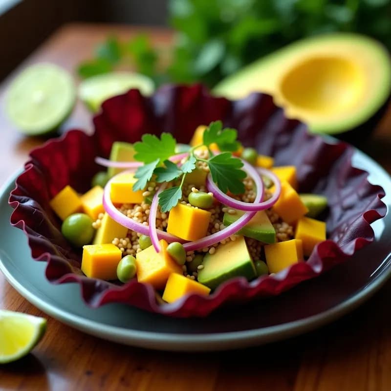 Cebiche Vegano de Mango y Corazón de Palta: Receta Fresca y Sin Cocción en 15 Minutos
