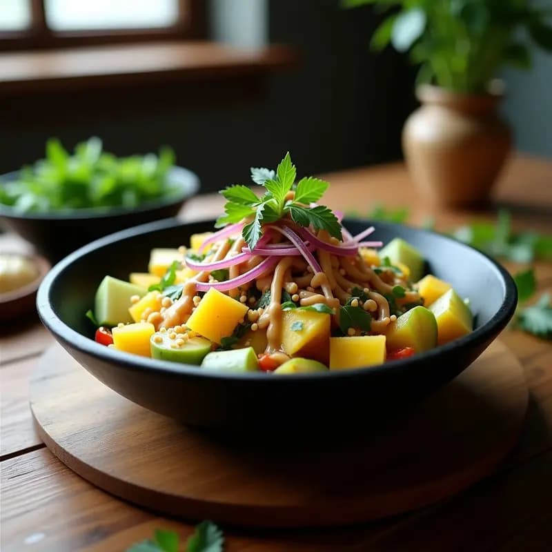 Ceviche de Mango Verde y Cucarachas de Mar: Receta Tailandesa Picante y Exótica