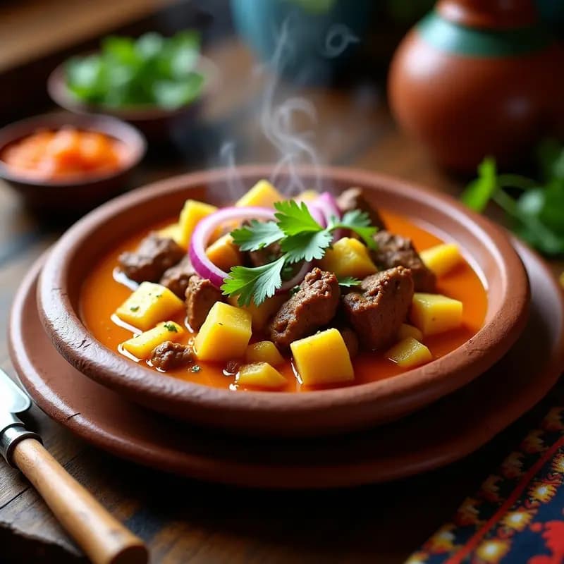 Chaquaco de Res con Aji Amarillo: Receta Boliviana Picante en Olla Express