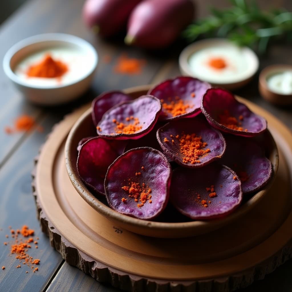 Chips de Batata Morada con Pimentón Ahumado: Aperitivo en Airfryer Sin Aceite