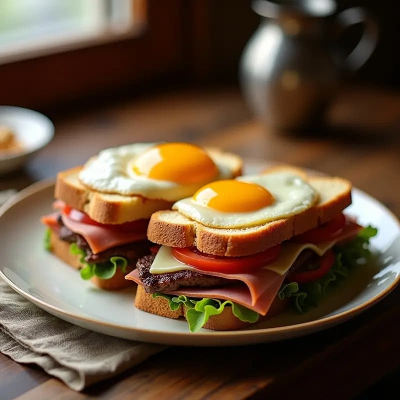 Chivito Uruguayo con Carne, Jamón y Queso: Sándwich Tradicional en 15 Minutos