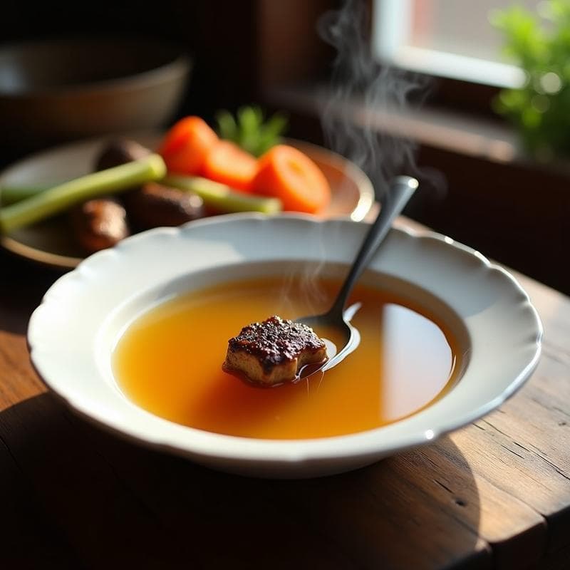 Consomé de Ternera con Huesos de Tuétano: Receta Tradicional con Gelatina Natural en 3 Horas
