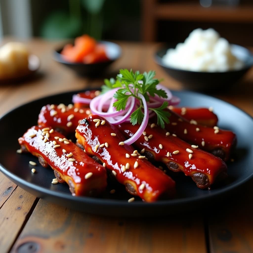 Costillas de Cerdo al Estilo Coreano con Salsa Gochujang: Receta en Airfryer