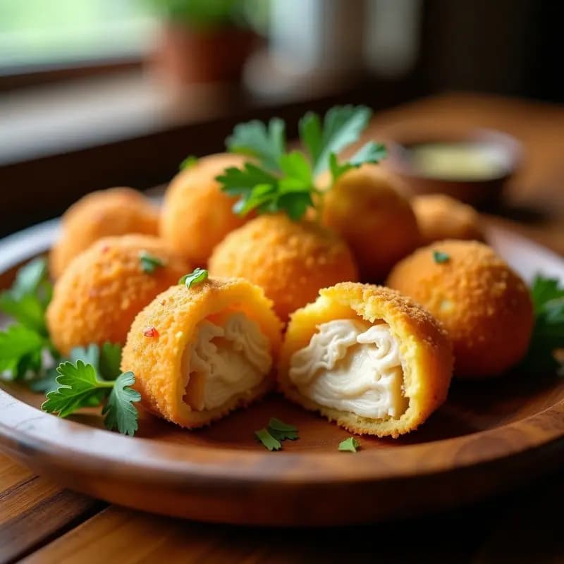 Coxinha Brasileña de Pollo y Catupyry: Croquetas sin gluten con rebozado de yuca