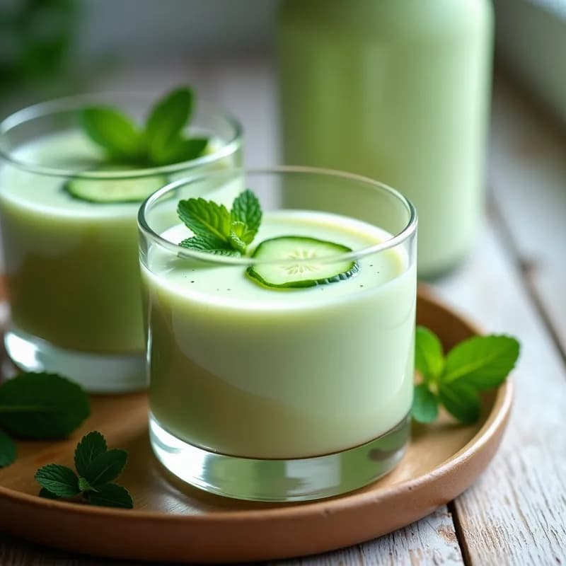 Crema Fría de Pepino y Menta con Yogur Griego: Receta Refrescante en 10 Minutos Sin Cocción