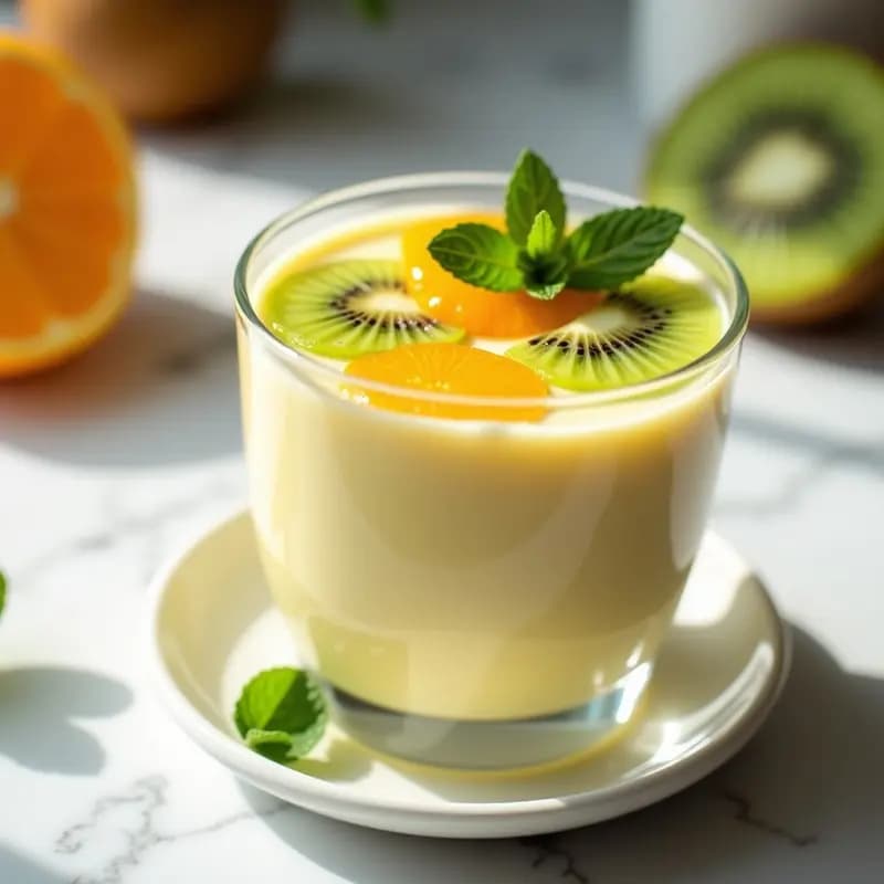 Crema Pastelera con Kiwi y Naranja: Postre Alto en Vitamina C y Sin Horno
