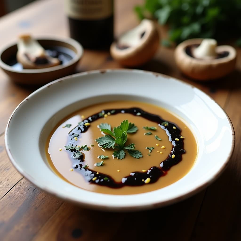 Cremoso de Champiñones Portobello y Ajo Negro: Receta Vegana en Thermomix con Umami