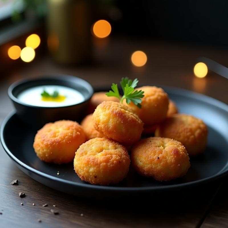 Croquetas de Garbanzo y Foie Gras Vegano: Aperitivo Gourmet en Airfryer con Trufa