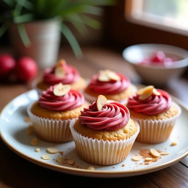 Cupcakes de Harina de Almendra y Mermelada de Higo Chumbo: Postre Sin Azúcar en 20 Minutos