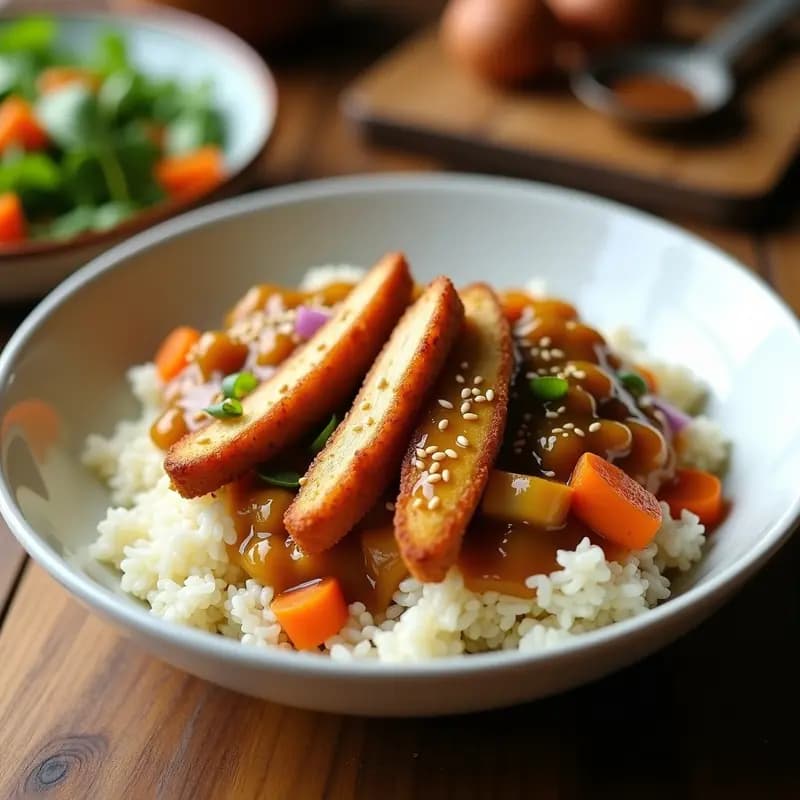 Curry Japonés Katsu de Cerdo con Arroz Basmati: Receta en Thermomix y Baja en Carbohidratos