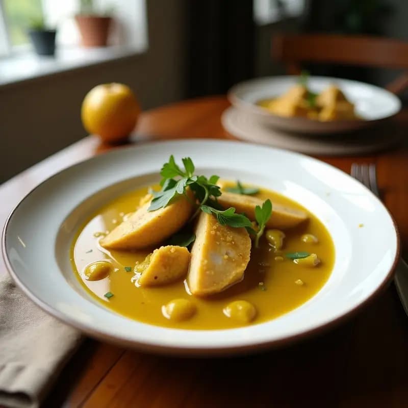 Curry de lomo de cerdo y manzana verde: receta alemana en olla lenta con toque exótico
