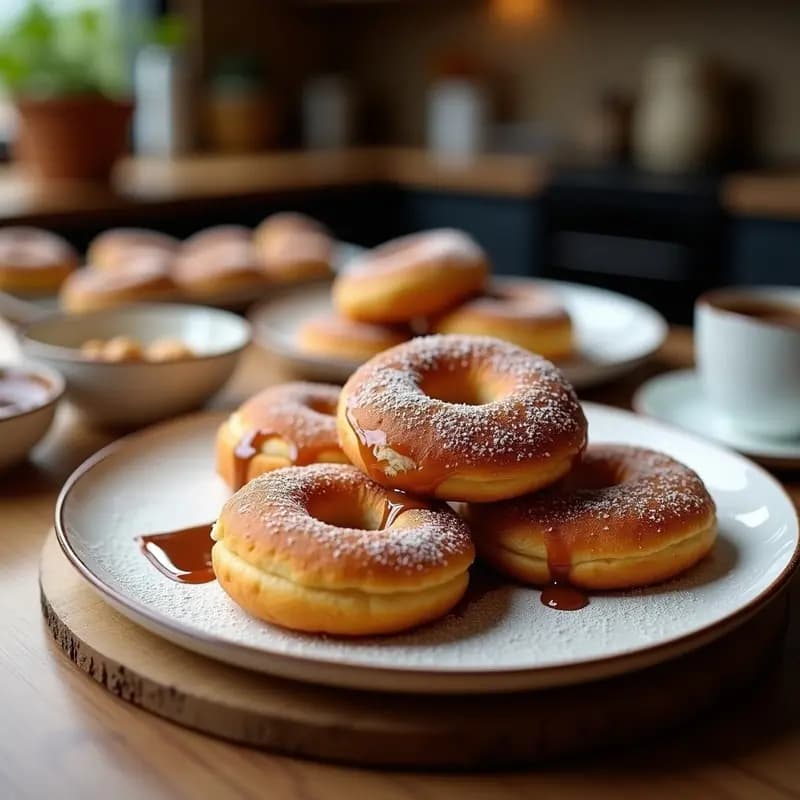Donas Rellenas de Crema de Nutella y Topping de Galletas Trituradas: Postre de Infarto Dulce