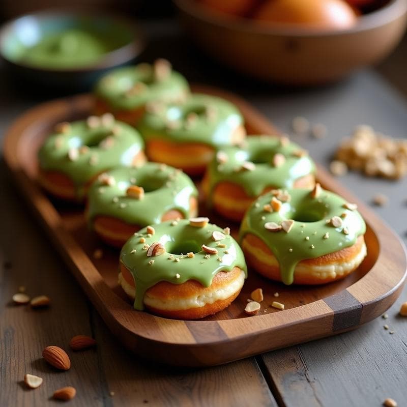Donuts de Harina de Almendra con Glaseado de Matcha: Postre Keto Sin Azúcar