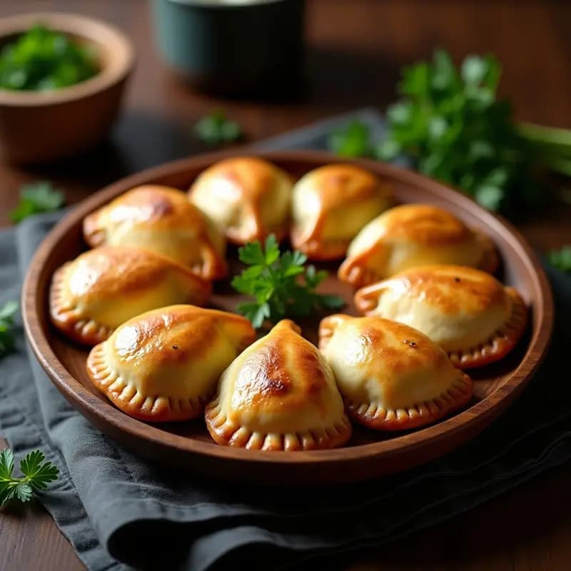 Empanadas Argentine de Carne y Queso Azul: Receta Tradicional con Masa Integral