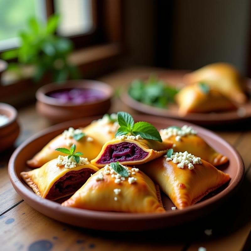 Empanadas de Batata Morada y Queso de Cabra: Receta Colombiana en Olla Lenta