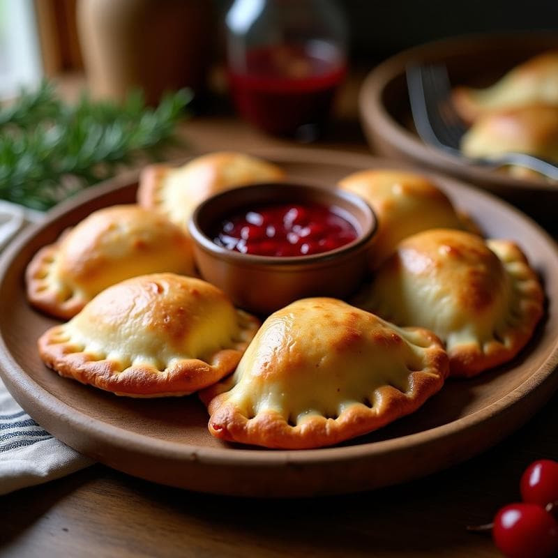 Empanadas de Carne de Bisonte con Salsa de Arándanos: Receta Americana Gourmet en Horno