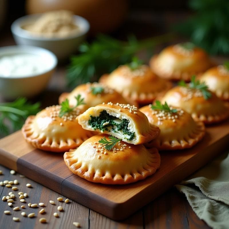 Empanadas de Espinaca y Feta con Masa Integral: Receta Griega en Airfryer Sin Aceite