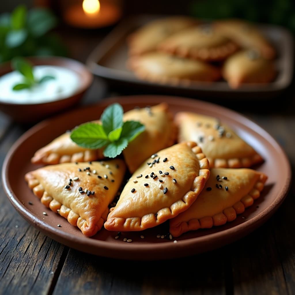 Empanadas de Harina de Teff y Champiñones Shitake: Receta Etiopía Keto en Airfryer