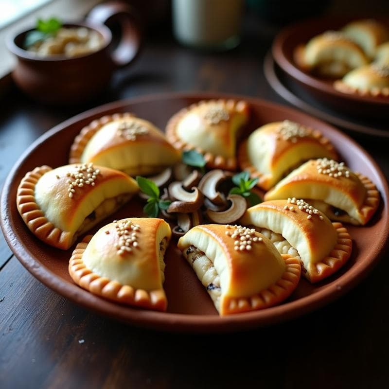 Empanadas de Hongos Portobello y Queso de Cabra: Receta Argentina en Olla Express