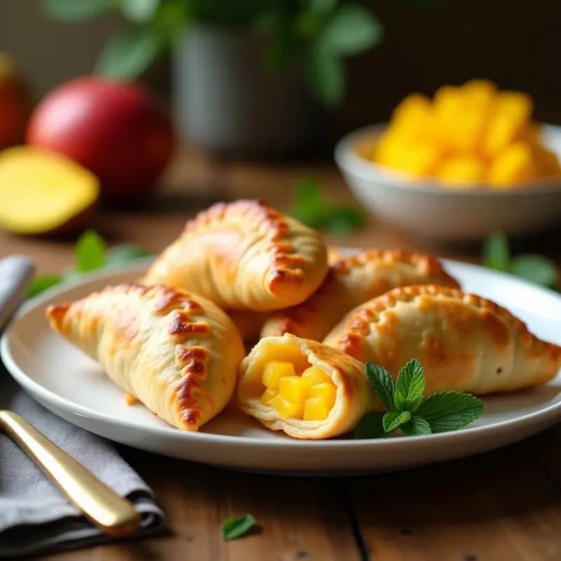 Empanadas de Mango y Queso de Caju: Receta Brasilera Dulce Vegana y Sin Gluten