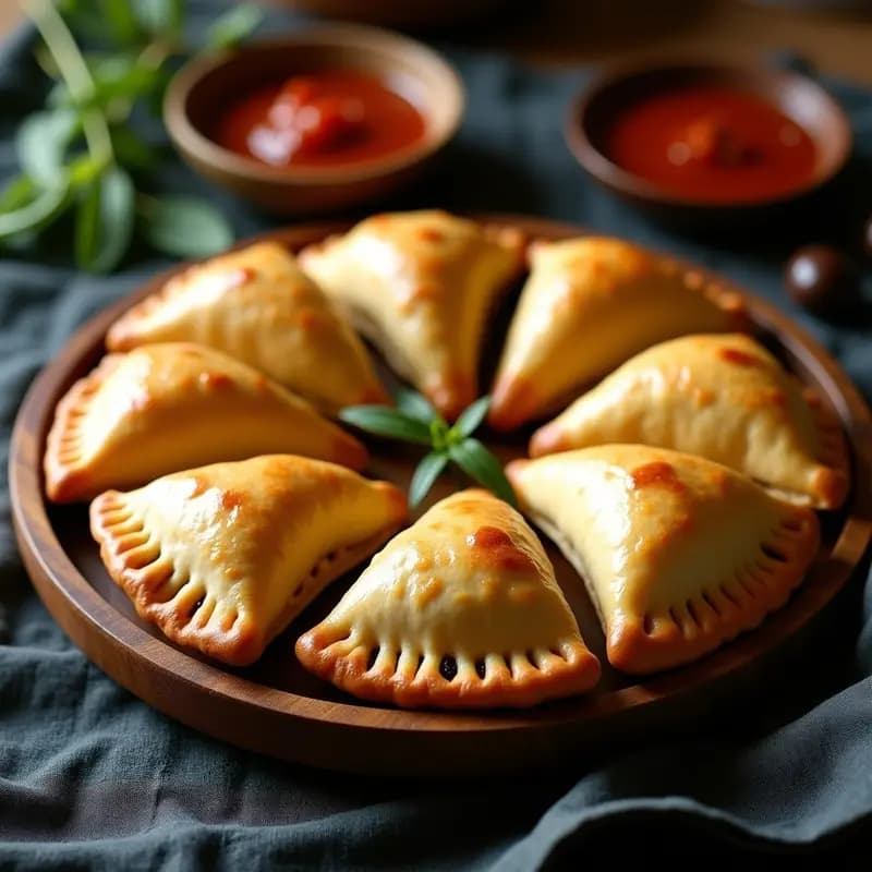 Empanadas de Pino Vegetarianas: Relleno de Soja Texturizada y Pasas en Masa de Maíz