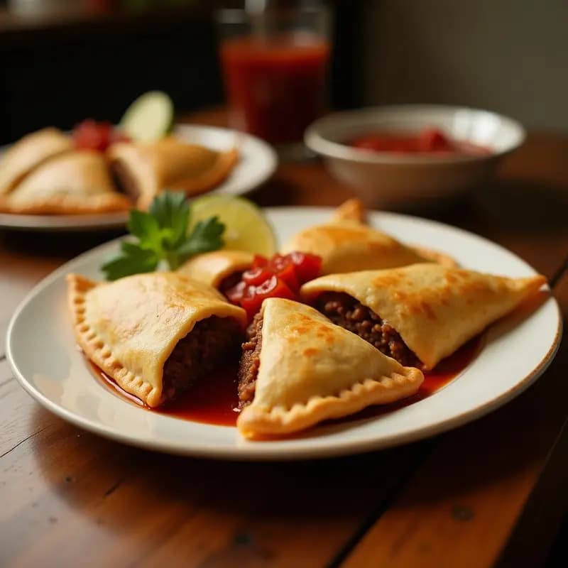 Empanadas de Masa de Plátano Macho Rellenas de Carne de Cerdo Adobada: Receta Low-Carb Dominicana