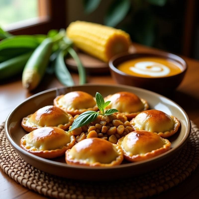 Empanadas de Plátano macho y Carne de Res: Receta Colombiana al Horno con Ajiaco