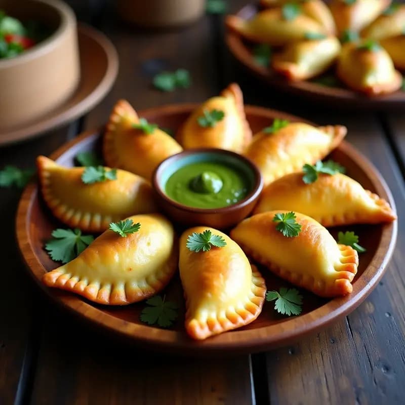 Empanadas de Plátano Verde y Bacalao Salado: Receta Caribeña en Olla Express