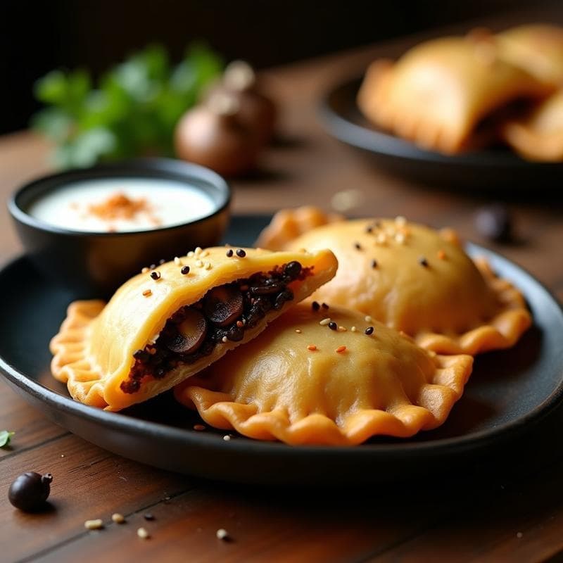 Empanadas de Quinoa y Champiñones Negros: Receta Sin Gluten en Olla Lenta