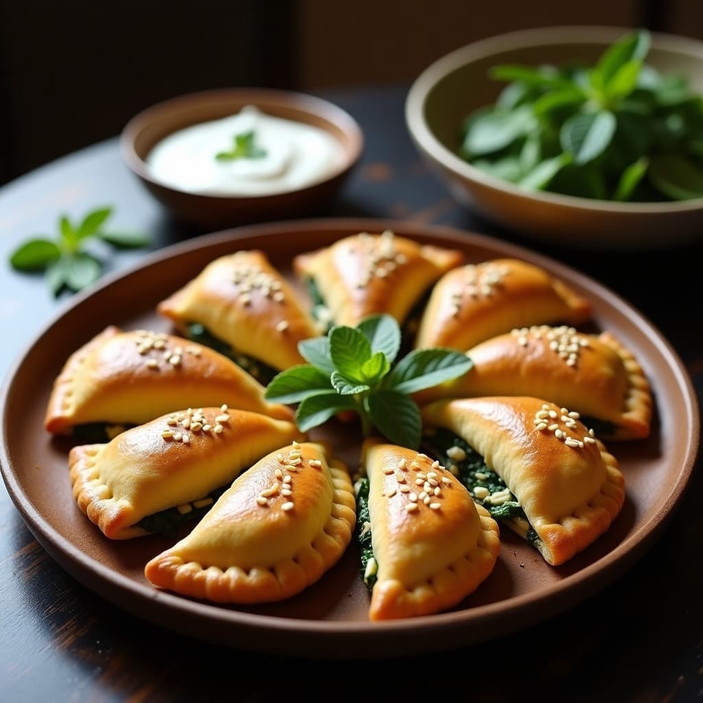 Empanadas de Teff Rellenas de Espinacas y Queso de Cabra: Receta Etiopía Sin Gluten