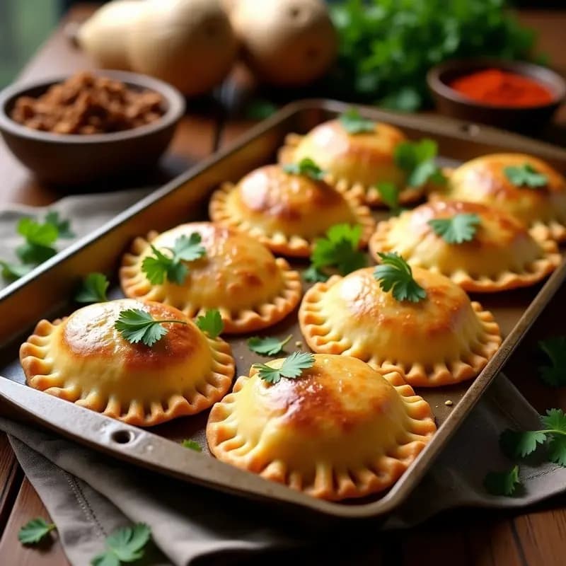 Empanadas de Yuca Rellena de Carne Mechada: Receta Colombiana Crujiente en Horno
