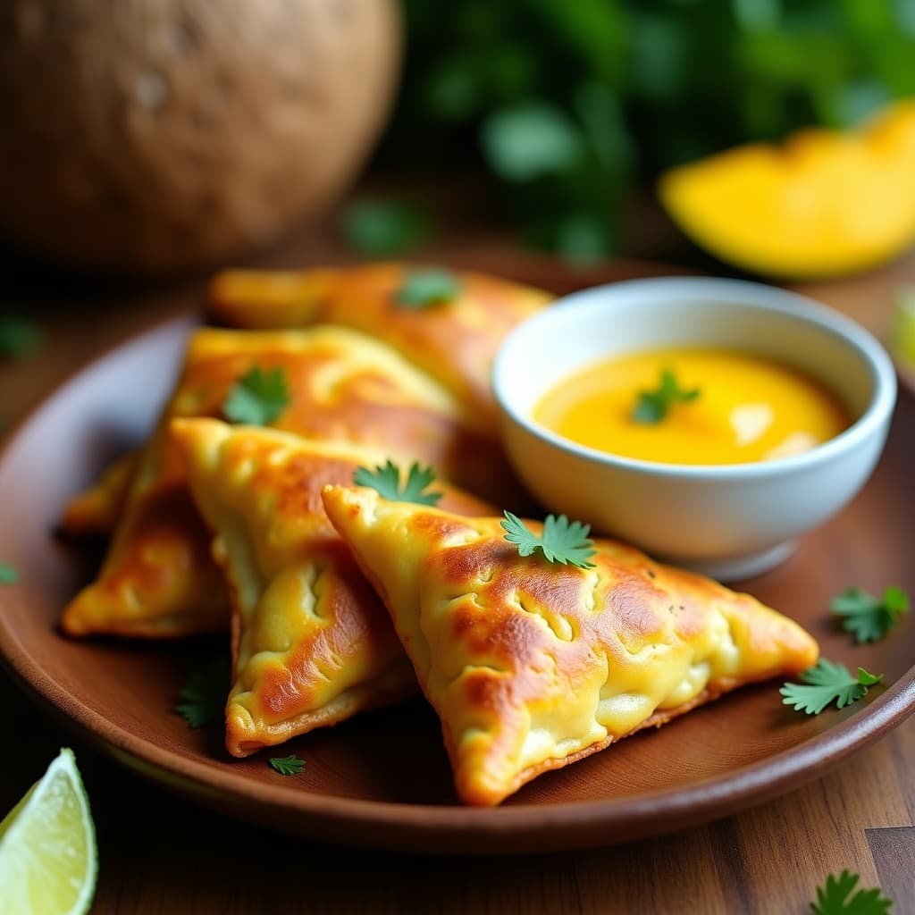 Empanadas de Yuca y Queso Paneer con Salsa de Mango: Receta Indo-Caribeña en Airfryer