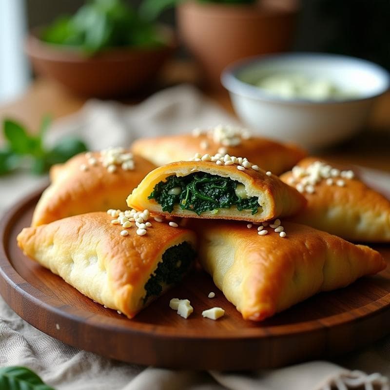 Empanadillas de Espinacas y Queso Feta en Masa de Yuca: Aperitivo Sin Gluten y Keto