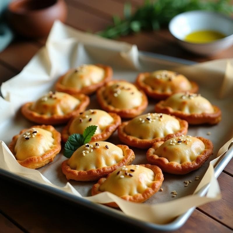 Empanaditas de Masa de Almendra y Champiñones Portobello: Aperitivo Keto Crujiente en Horno